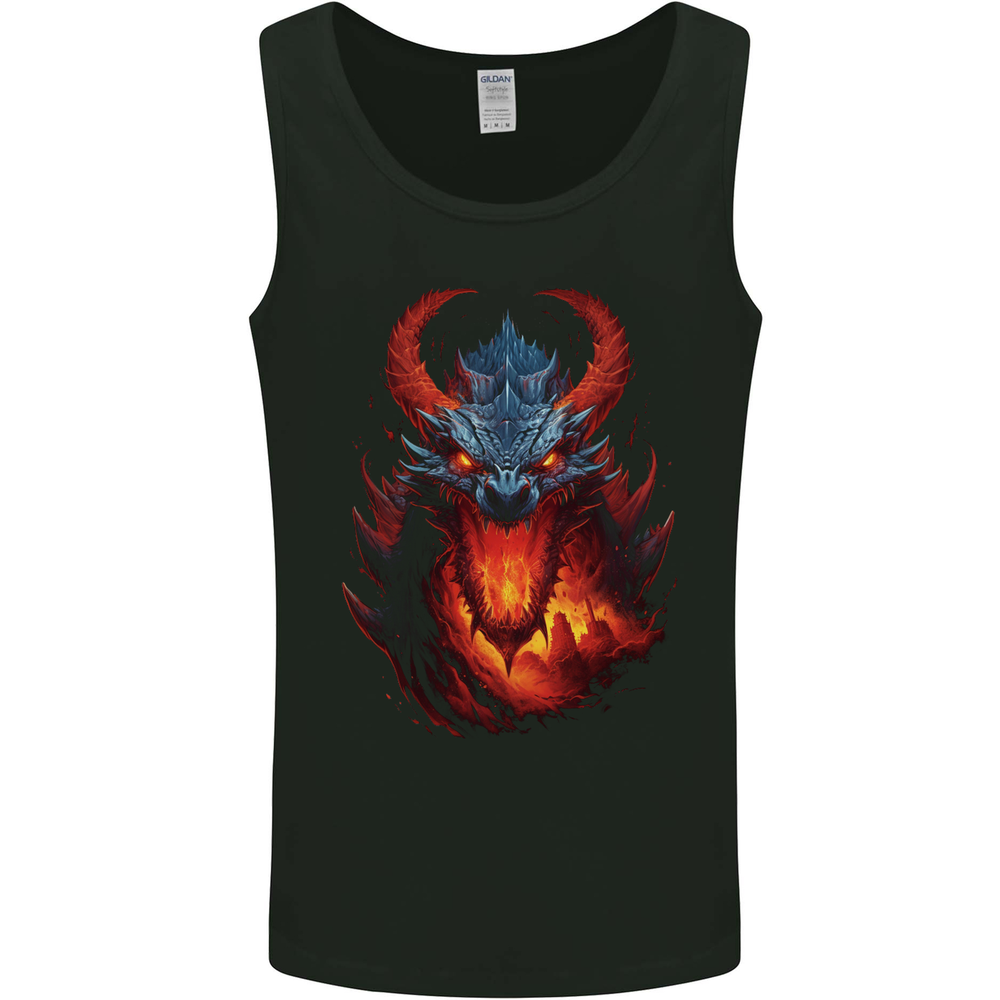 Fantasy Fire Dragon 2 Mens Vest Tank Top