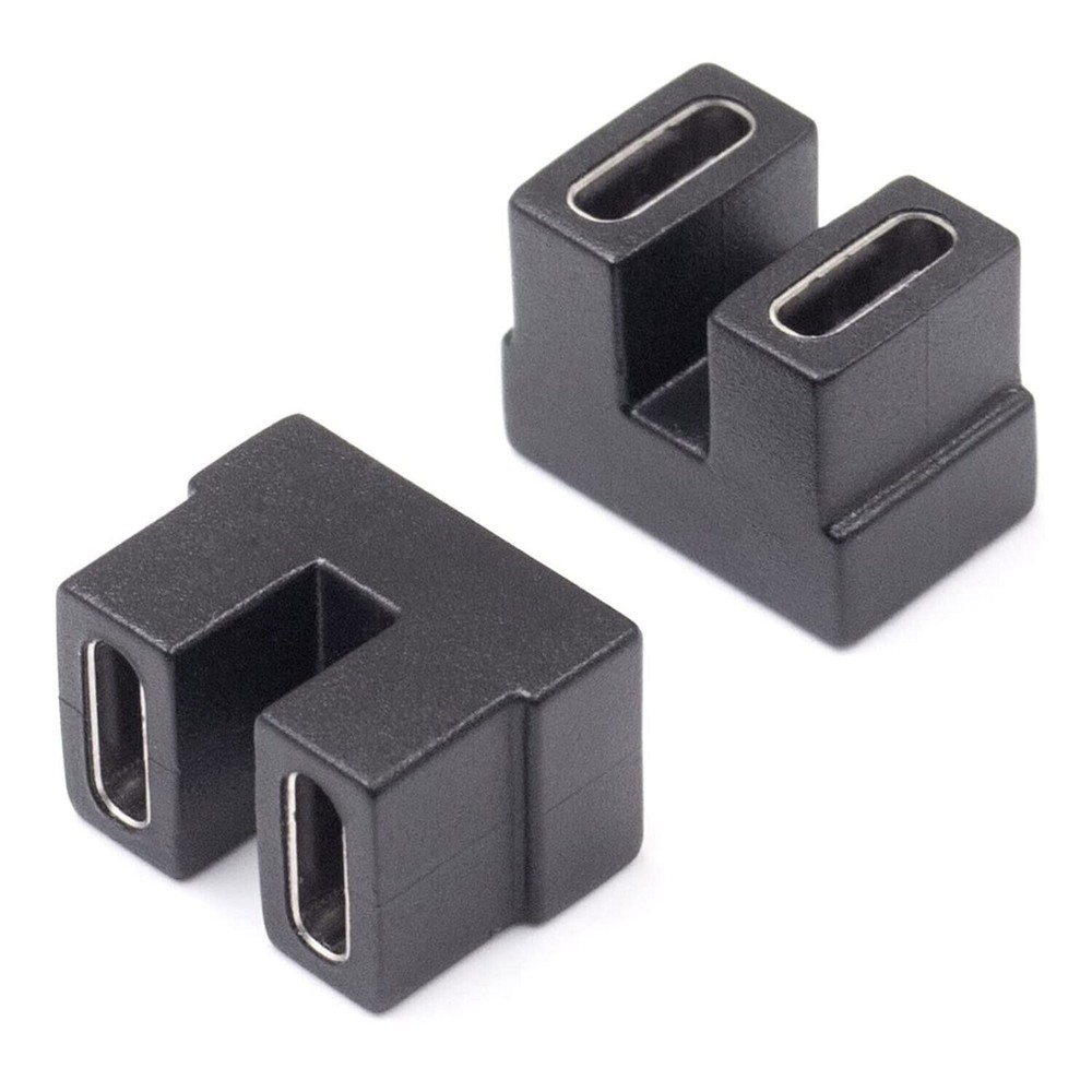 U Shape USB-C Female to Female Adapter 40Gbps USB4 Coupler Connector