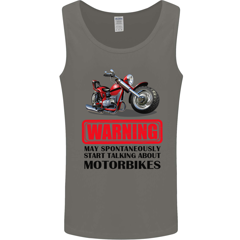 Start Talking About Motorbikes Motorcycle Mens Vest Tank Top