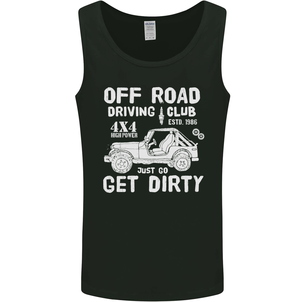 Off Road Driving Club Get Dirty 4x4 Funny Mens Vest Tank Top