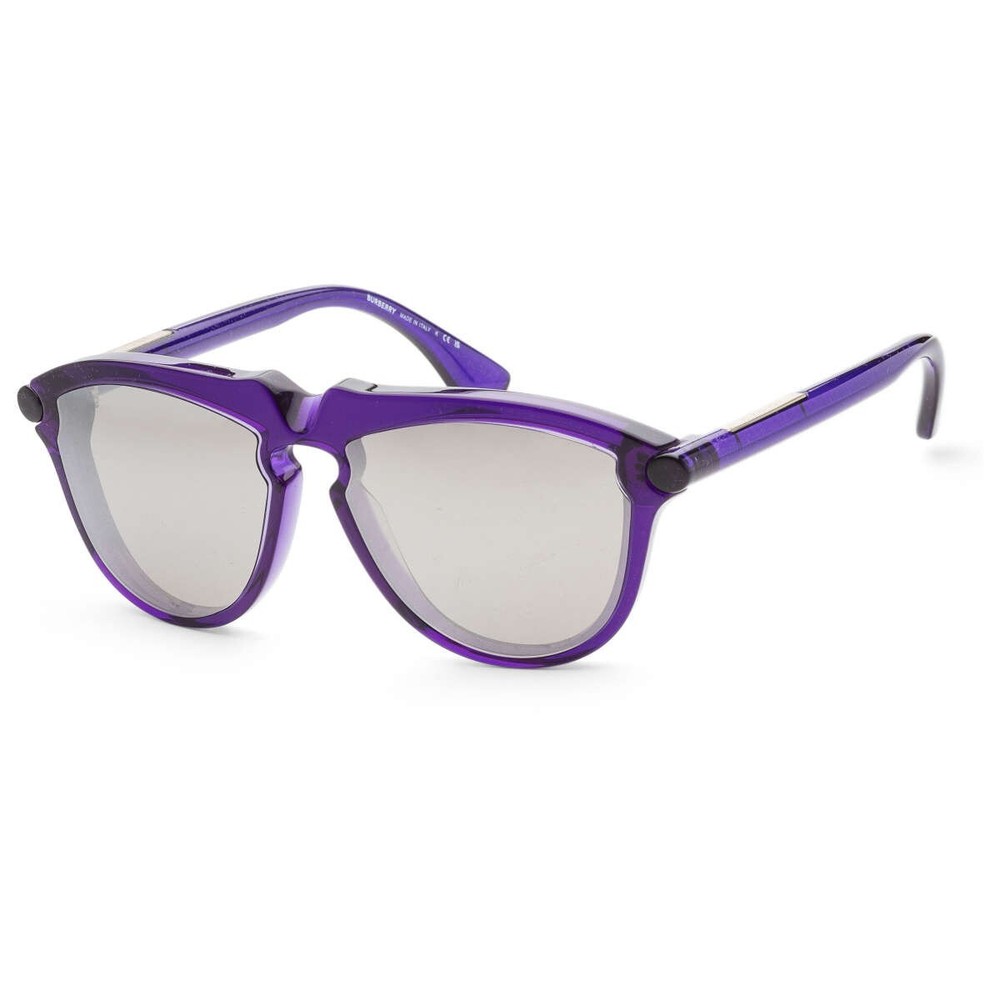 Burberry Men's 58mm Purple Havana UV Italian Pilot Sunglasses