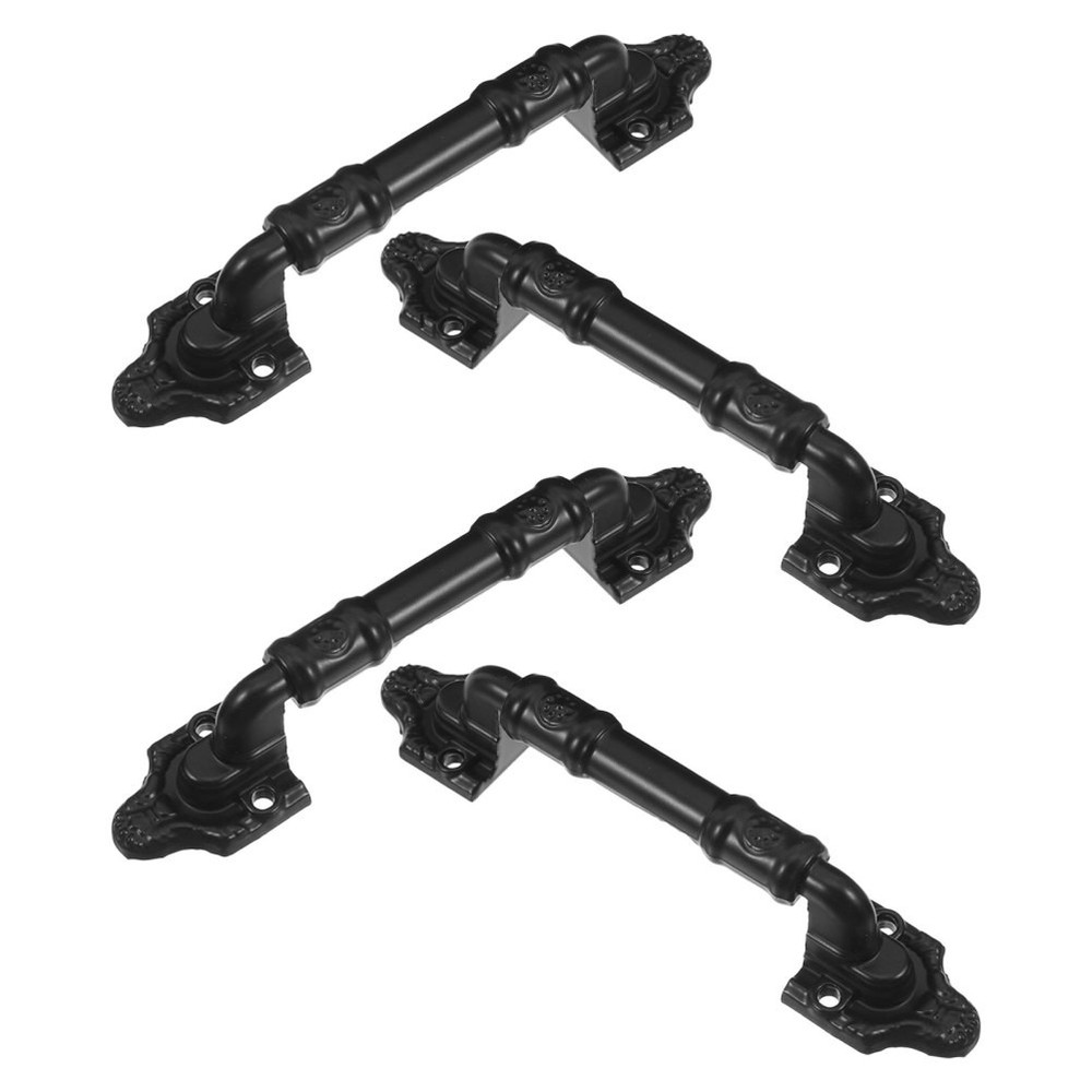 4 Pcs Interior Door Handles Black Double Sided Barn European Pull
