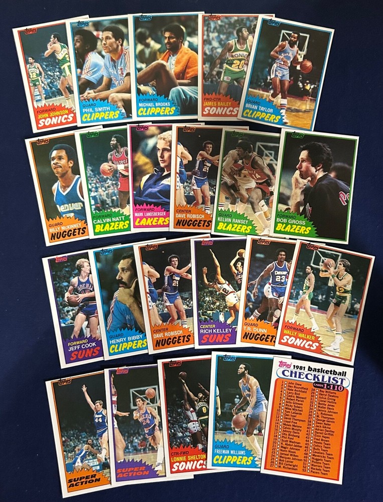 LOT OF 410 RAZOR SHARP FROM VENDING  1981 TOPPS BASKETBALL WEST MID WEST SERIES