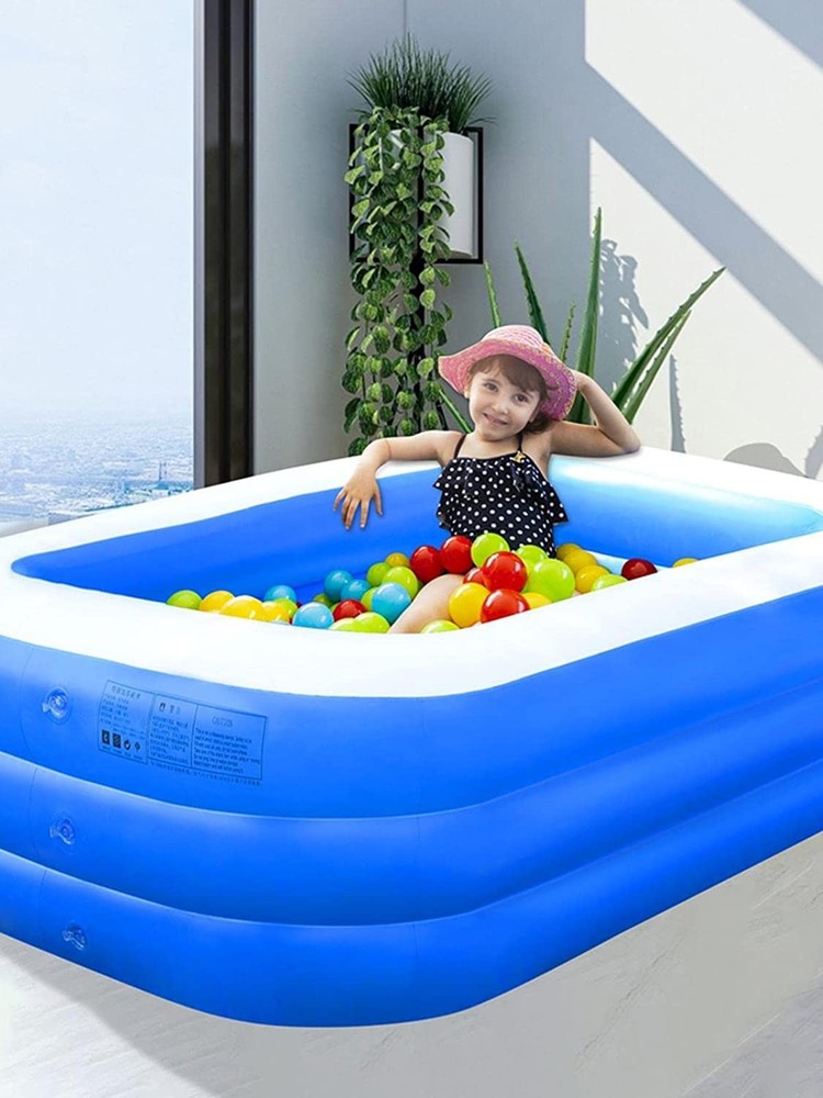 71x55x23 Inflatable Kiddie Pool - Durable Thickened Outdoor Family Fun