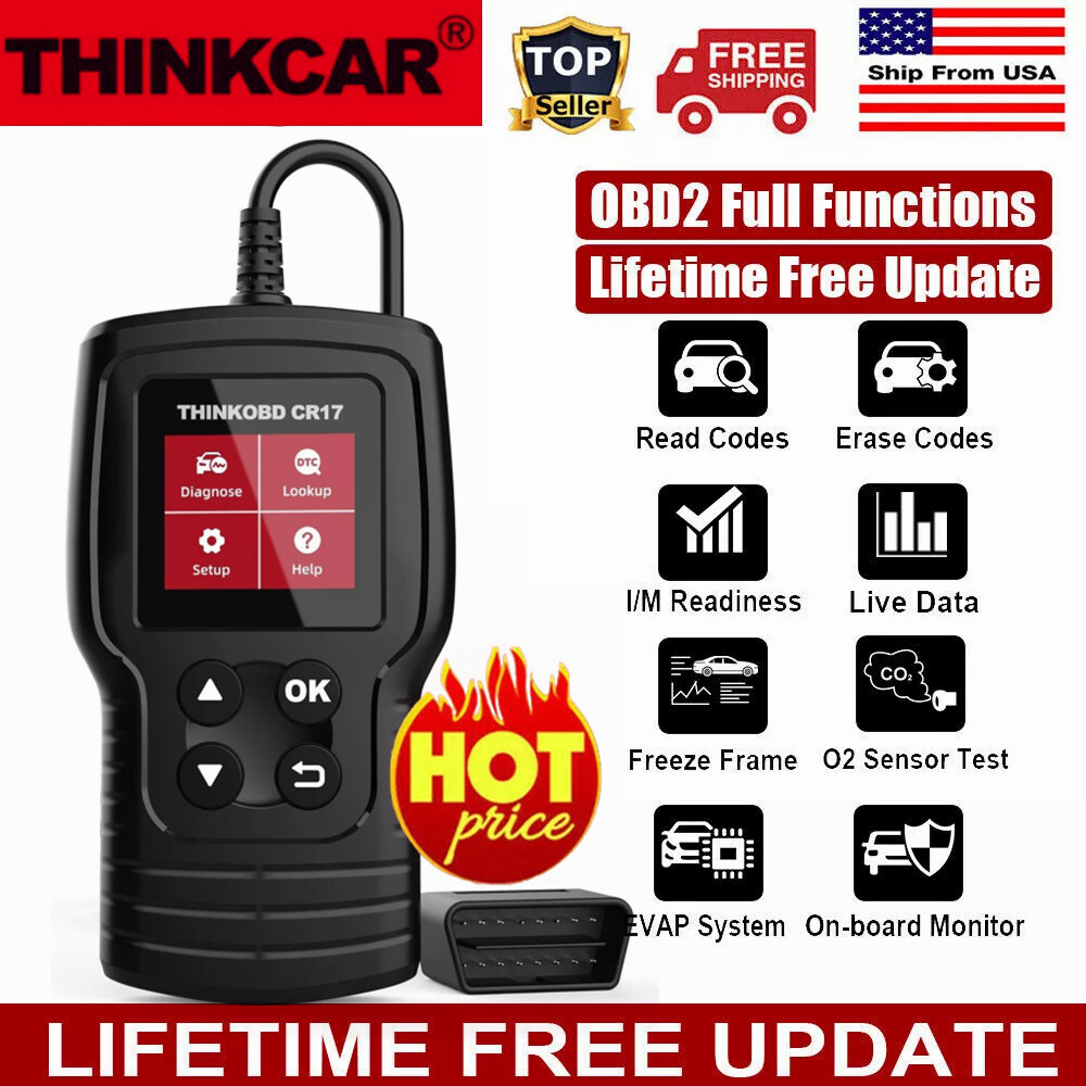 1x THINKCAR CR17 OBD2 Scanner OBD Code Reader Diagnostic Tool Check Engine Fault