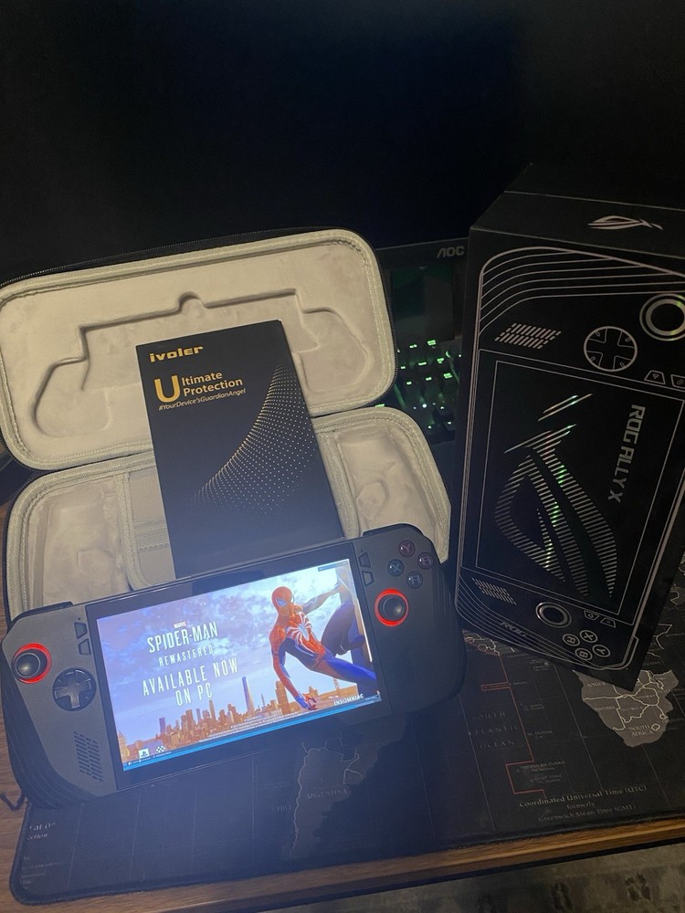 ASUS ROG Ally X Gaming Bundle with Case, Screen Protectors, Dock, Charger, SD Card & Original Box