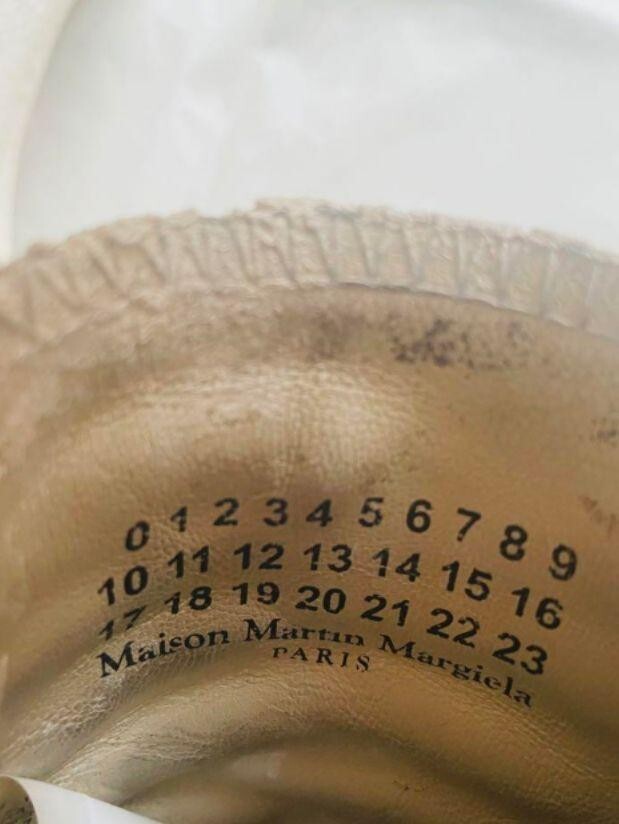 Martin Margiela x Converse collaboration paint sneakers archive box and bag
