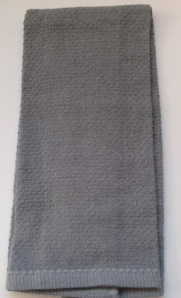 Solid Slate Blue Cotton Kitchen Towel Full Uncut Essential Home New-image