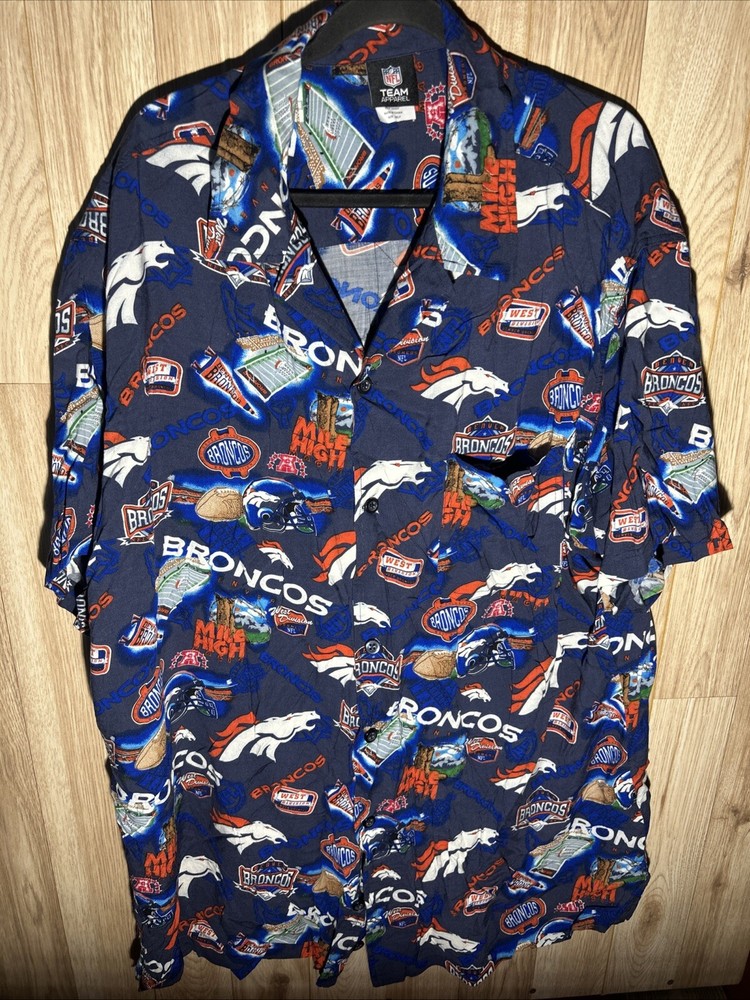 NFL Denver Broncos Hawaiian Tailgate Party Shirt BIG 3XLT Rayon
