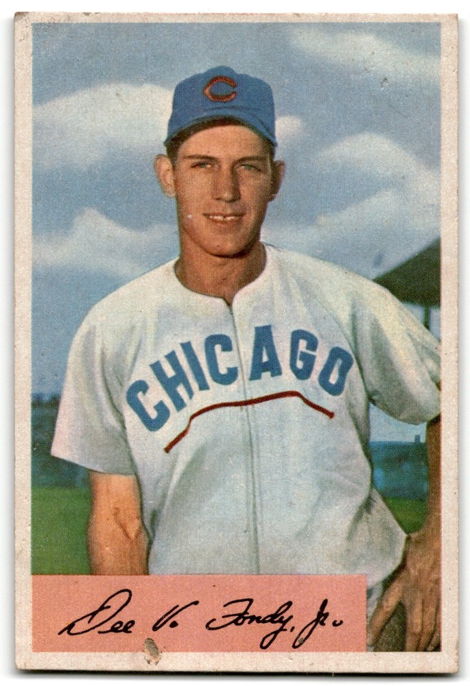 1954 Bowman Dee Fondy Chicago Cubs #173 Poor Condition Set Break Card  