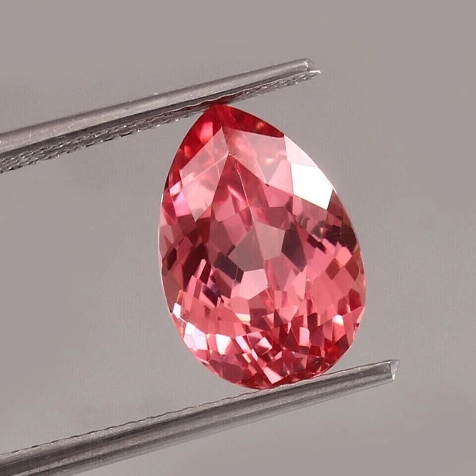 Flawless Certified Natural Padparadscha Sapphire 35 Ct Pear Cut Loose Gemstone
