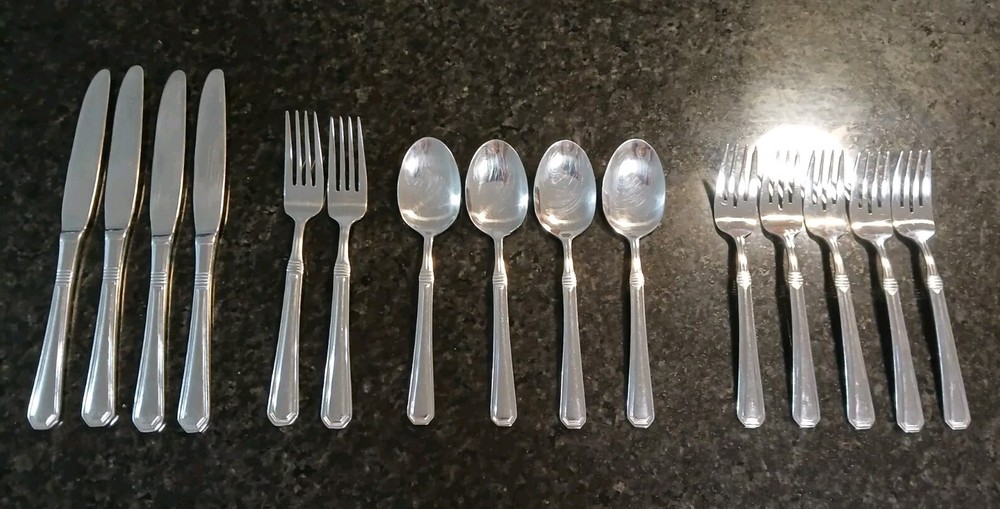 Cuisinart 15-Piece Stainless Steel Flatware Set with Forks Knives Spoons