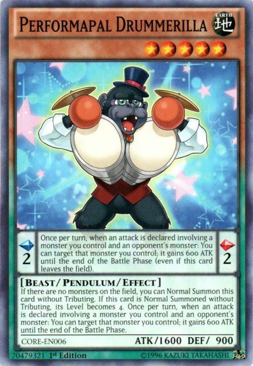 Performapal Drummerilla CORE-EN006 Common 1st Edition Lightly Played TCG Card