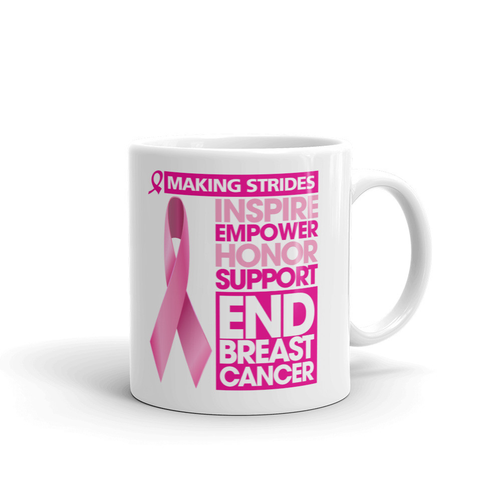 Breast Cancer Awareness Pink Coffee Tea Ceramic Mug Office Work Cup Gift