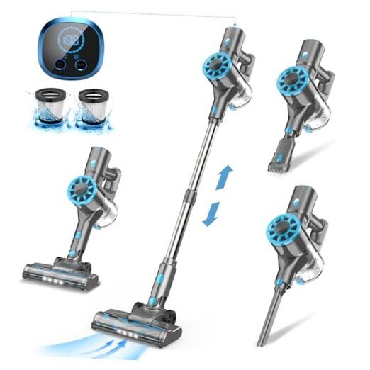 Cordless Vacuum Cleaner, Lightweight Stick Vacuum Cleaner with Self-Standing,
