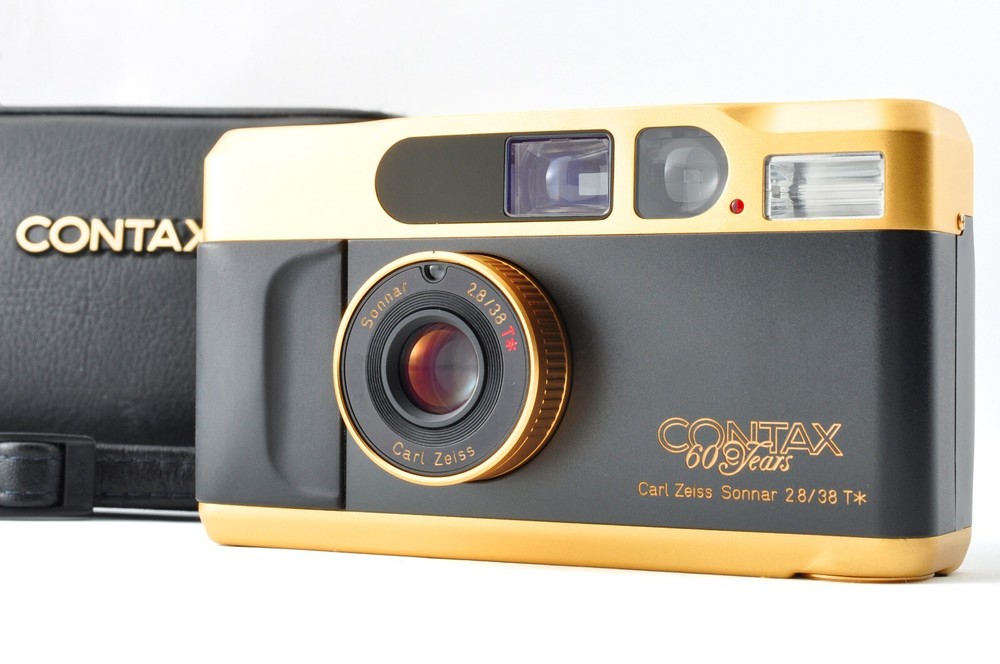 Contax T2 60 Years Limited Gold Point & Shoot Film Camera Data Back [Top MINT]