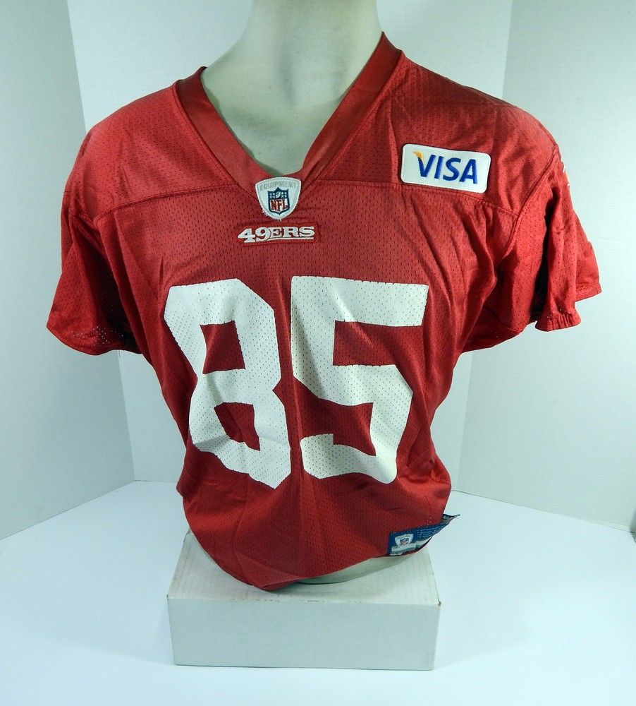 2009 San Francisco 49ers Vernon Davis #85 Game Issued Red Practice Jersey L 7035