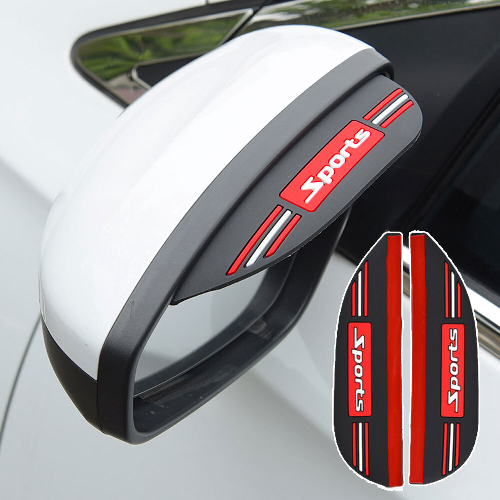 2x Auto Car Rear View Side Mirror Rain Board Eyebrow Guard Sun Visor Accessories