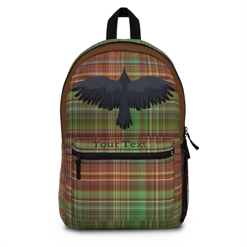 Backpack - Back to School plaid Raven Flight backpack-image