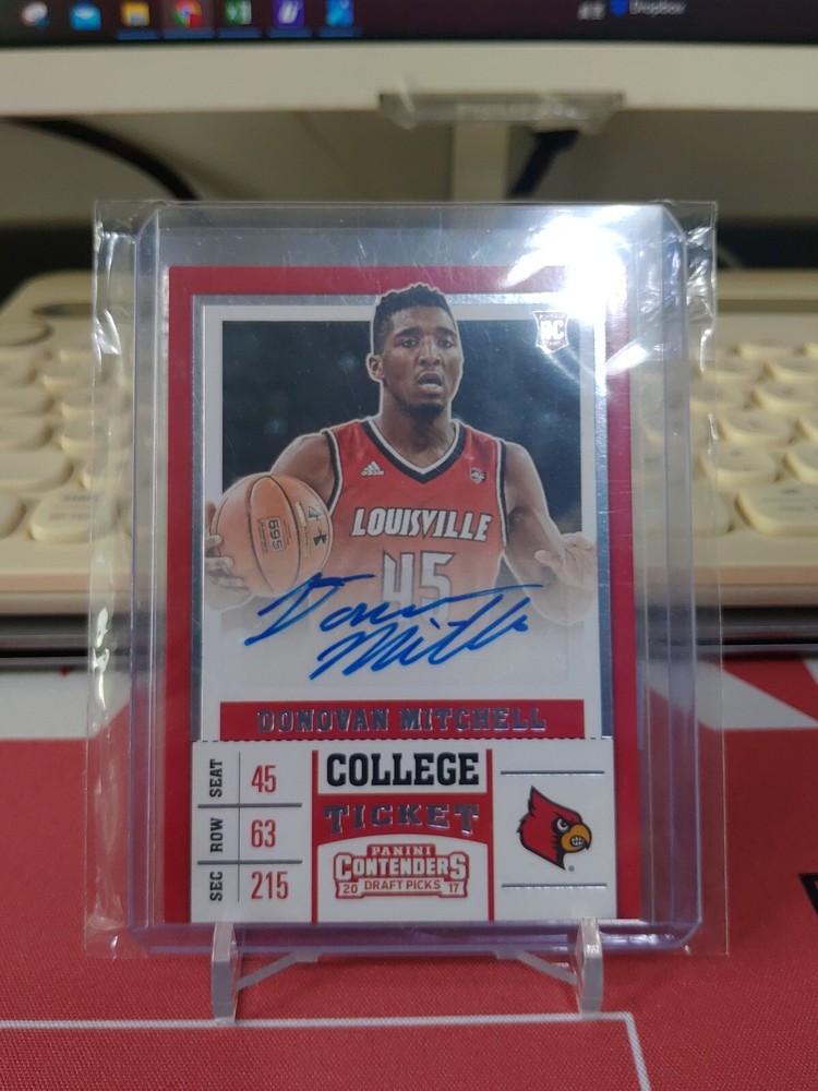 Donovan Mitchell 2017 Panini Contenders Draft Picks RC College Ticket Auto #79