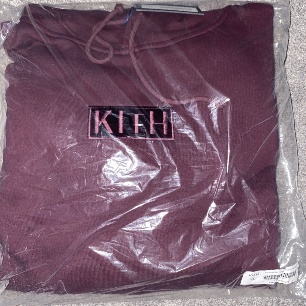 Kith Classic Logo Nelson Hoodie - Essence Maroon Cyber Monday Size XL-image