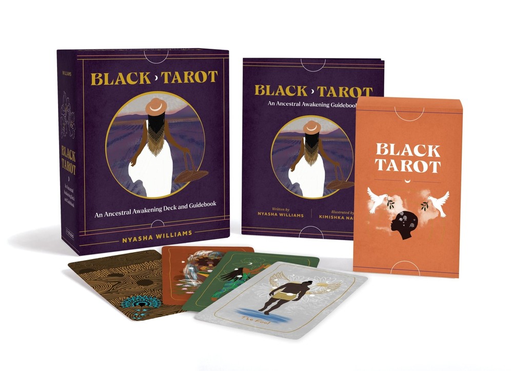 Black Tarot Ancestral Awakening Deck with Guidebook by Nyasha Williams 2022 Cards