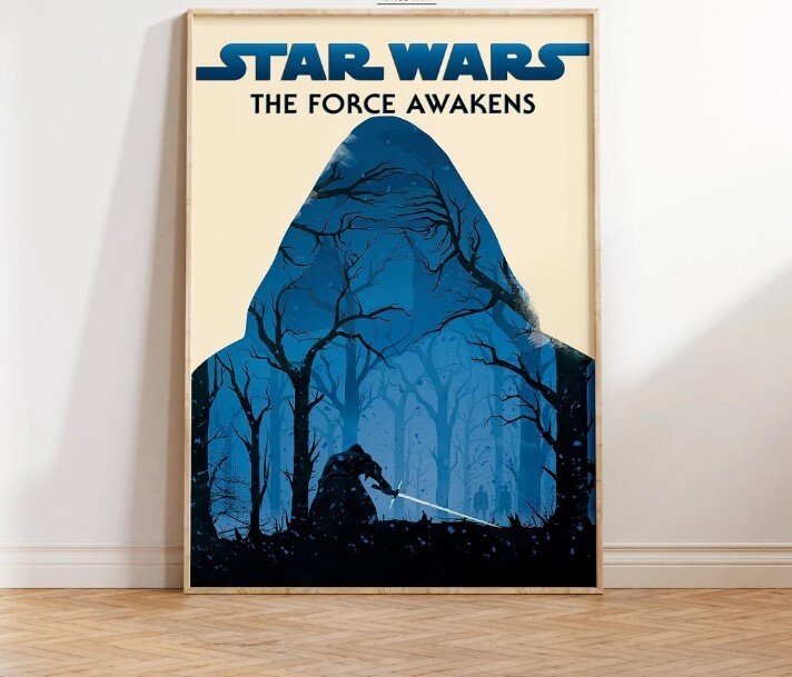 Star Wars The Force Awakens Rey Epic Space Saga Poster Art Print