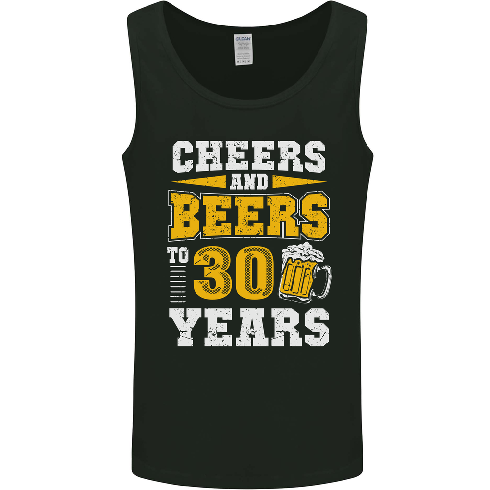30th Birthday 30 Year Old Funny Alcohol Mens Vest Tank Top