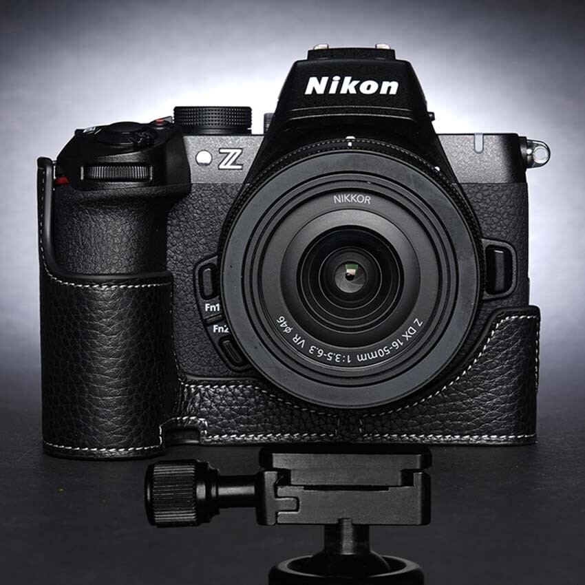 Handmade Genuine Leather Camera Half Cover Protection Case Base For Nikon Z50 ii