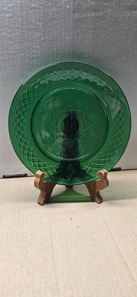 Cristal D'Arques-Durand Antique Emerald Salad Plate