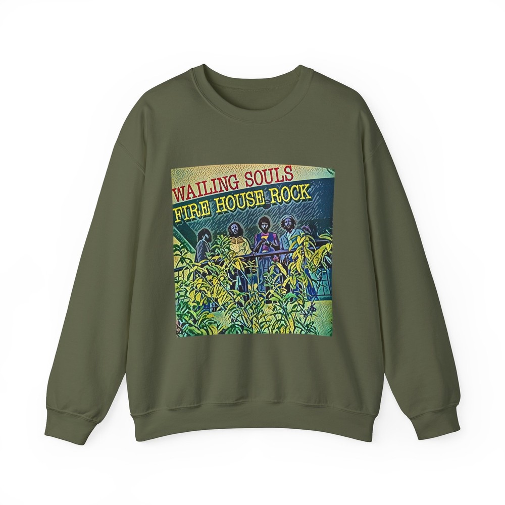 Wailing Souls Fire House Rock Graphic LS Unisex Heavy Blend™ Crewneck Sweatshirt
