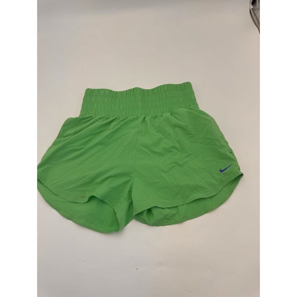 Nike Women's Medium Dri-FIT Elastic Waist Athletic Shorts in Green