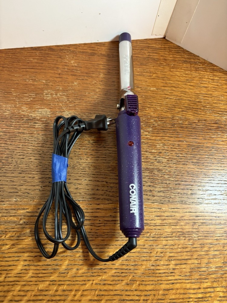 Conair Purple 1-Inch Ceramic Curling Iron for Long Lasting Waves
