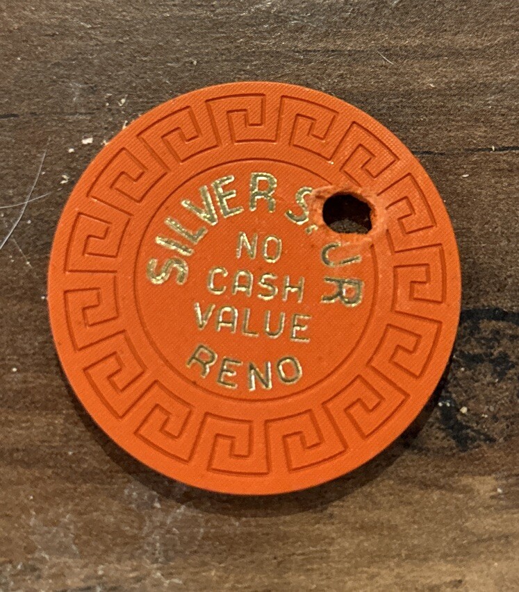 Silver Spur NCV No Cash Value Reno, Nevada Gaming Poker Casino Chip “drilled”