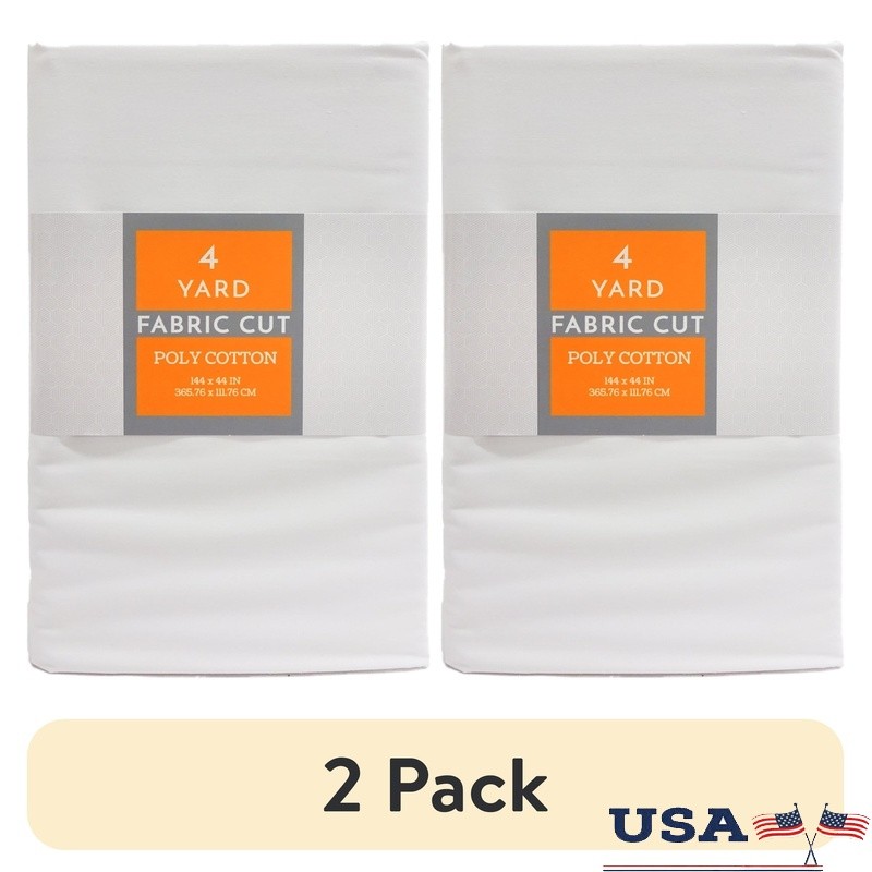 Polyester Cotton Fabric 95gsm Precut Crafting Bedding Durable Lightweight New
