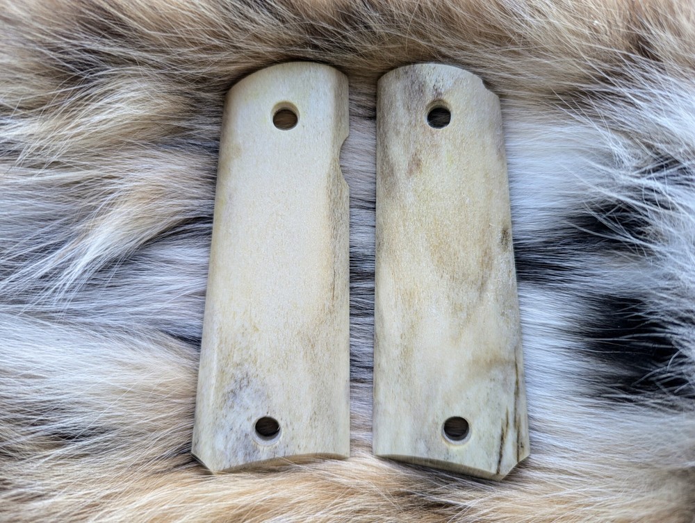 1911 Grips Colt Rock Island Full Size Moose Antler Stag Custom Handmade in USA