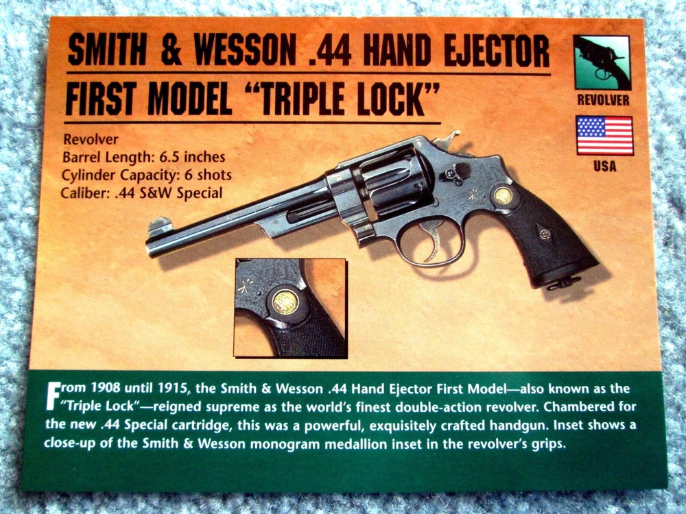 Smith & Wesson .44 Hand Ejector First Model Classic Firearms Photo Card u
