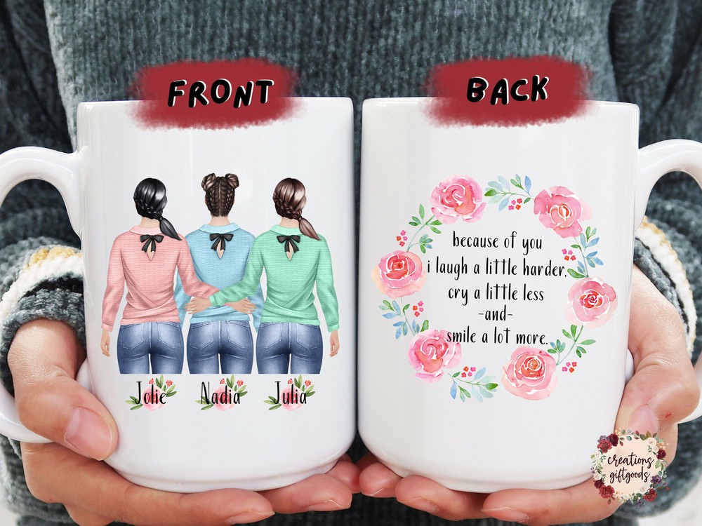 Custom Best Friend Mug Personalized Best Friend Gift Custom Girls Mug Long