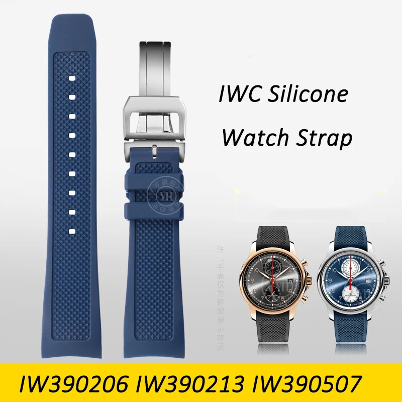Silicone Watch Straps 22mm For IWC Portuguese Series IW390206 IW390213 IW390507