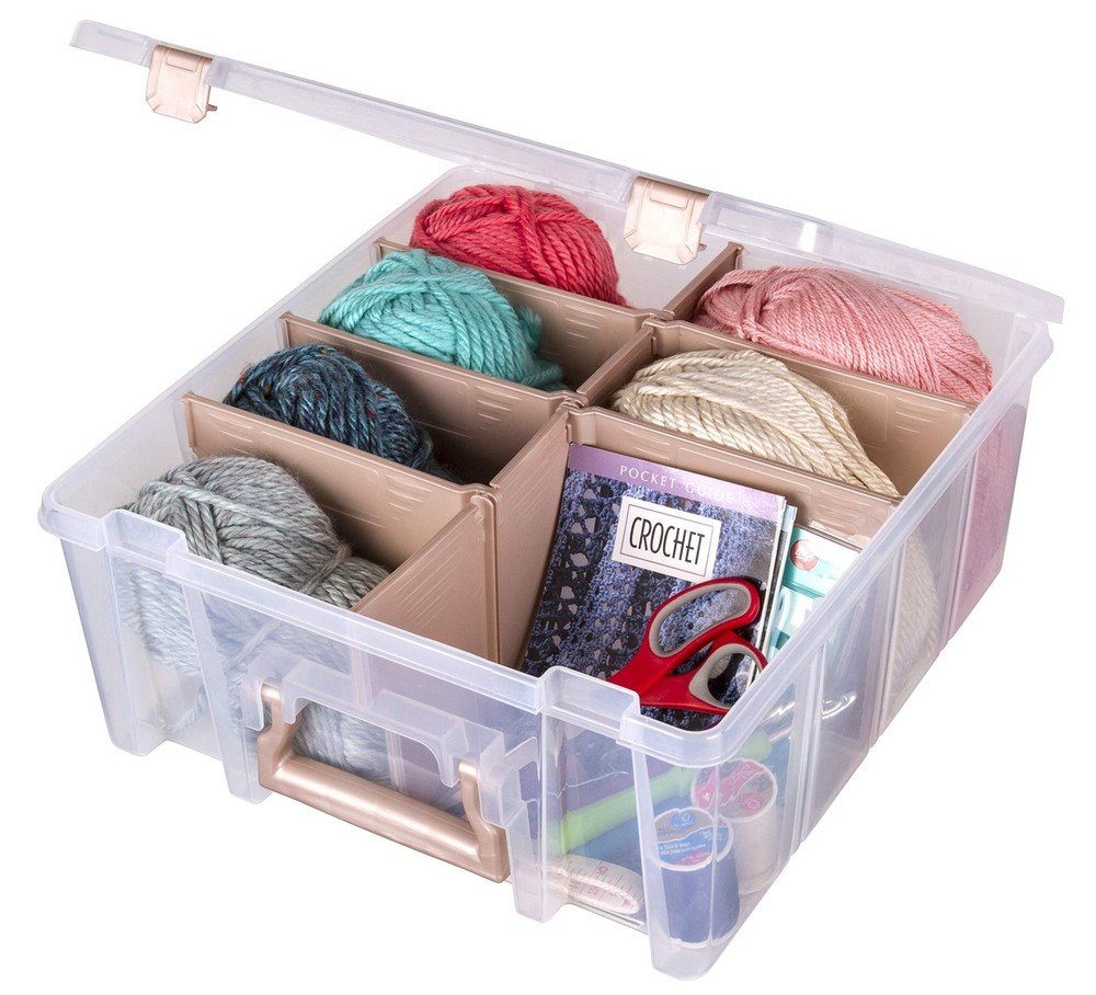 Super Satchel Compartment Box - Stackable Durable Art Storage with 8 Removabl...