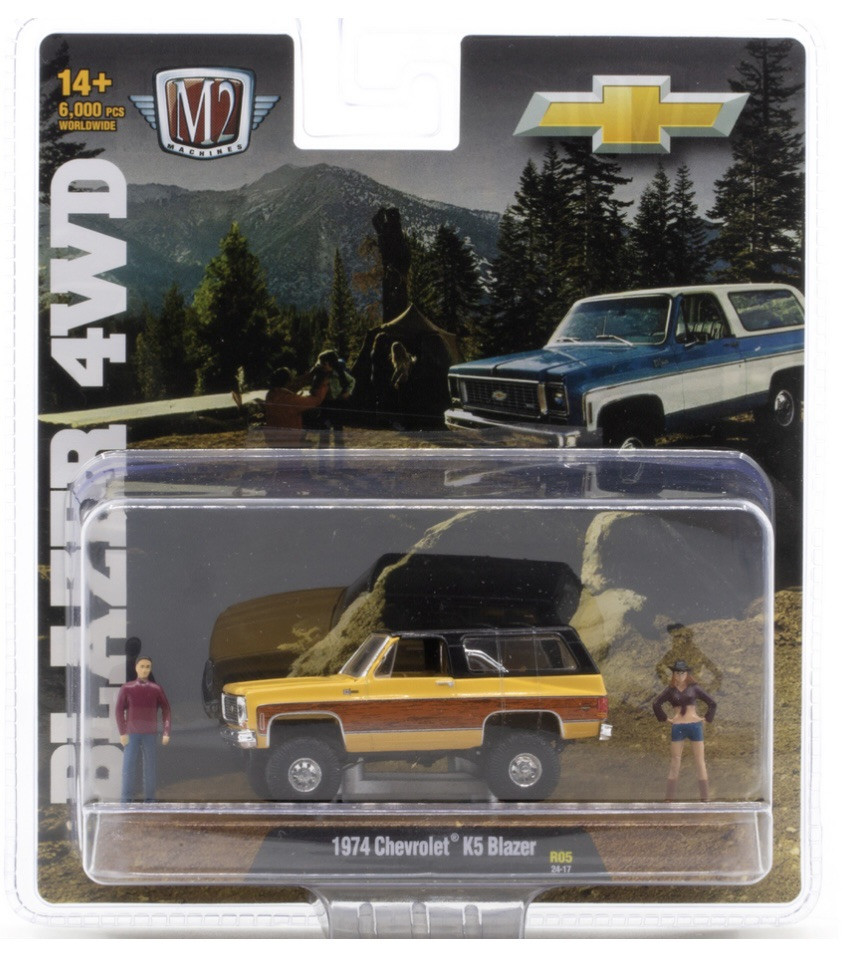M2 MACHINES DIORAMA AUTO FIGS 1974 CHEVROLET K5 BLAZER 4WD