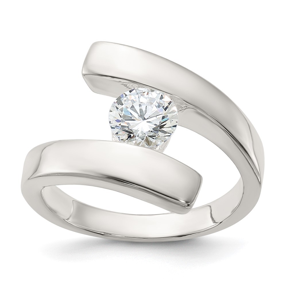 Sterling Silver Cubic Zirconia Ring Size 6 for Women 5.22gm