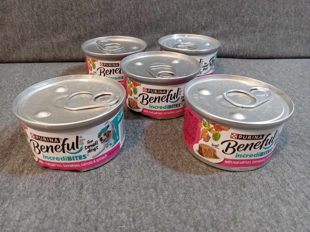Purina Beneful IncrediBites Wet Food Salmon Carrots Small Dogs 3 Oz Lot Of  5