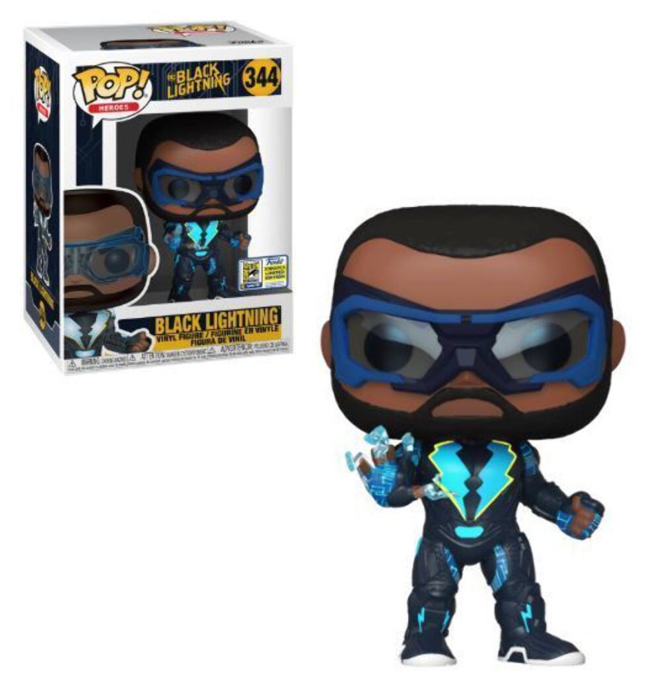 Funko POP DC Black Lightning 2020 SDCC Exclusive 344 Damaged Box