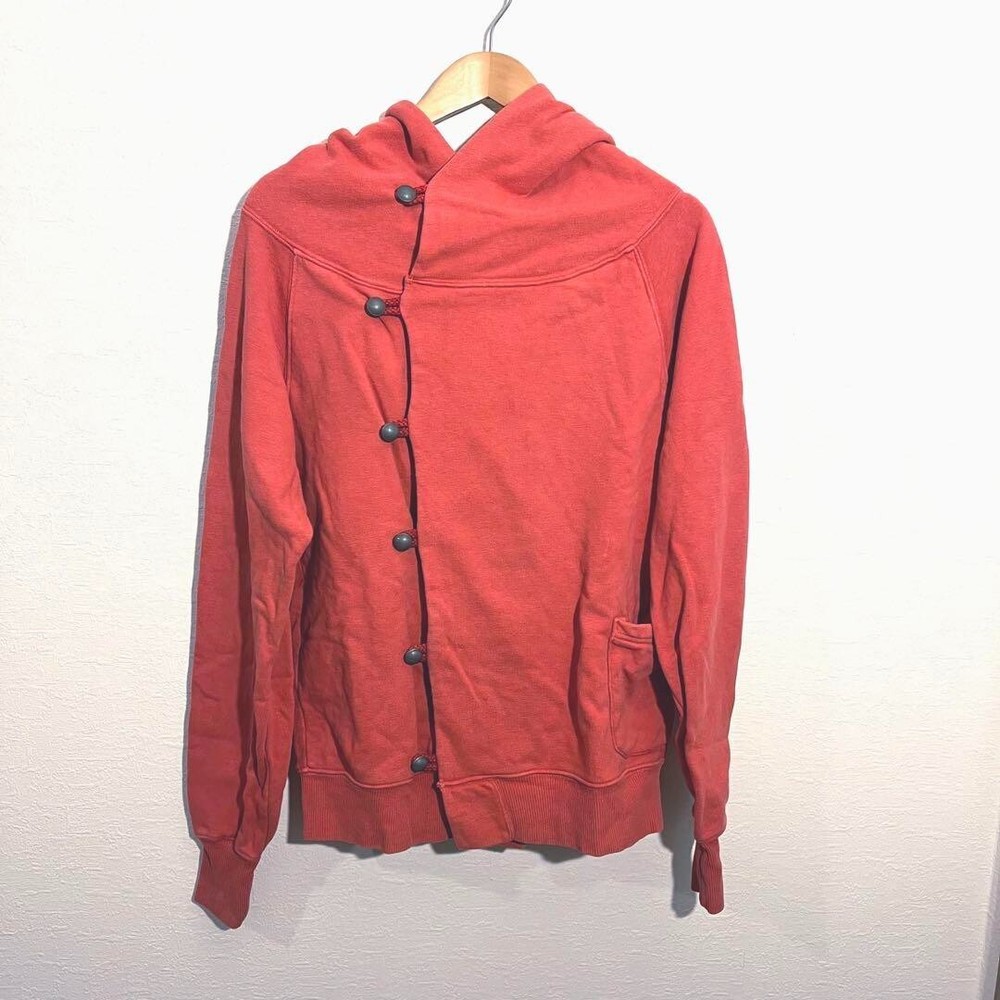 KAPITAL Hiyoku Button Hoodie Parka Sweatshirt Cotton Red Japan Men Size 3 Used