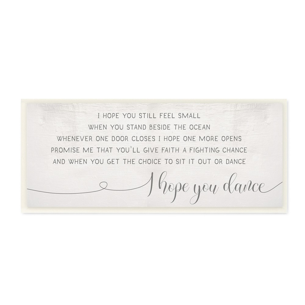 Stupell Faith Fighting Chance Phrase Romantic Dance Quote Beige 7 x 17