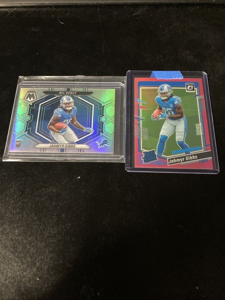 2023 JAHMYR GIBBS ROOKIES(2)! DEBUT SILVER/RATED RC PINK PRIZM!💎💎💎