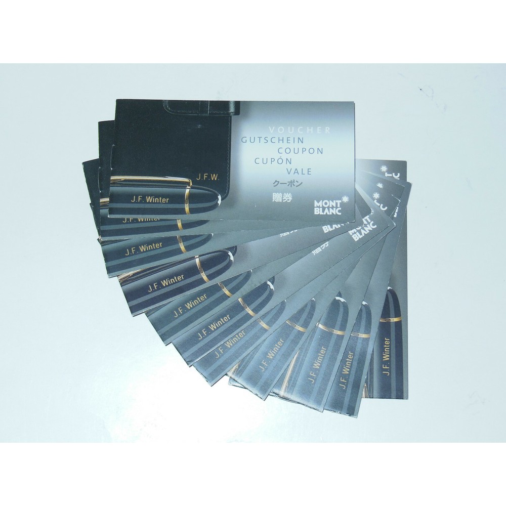 New Montblanc Voucher for 11x Engraving or Embossing on Pens & Leather Items-image
