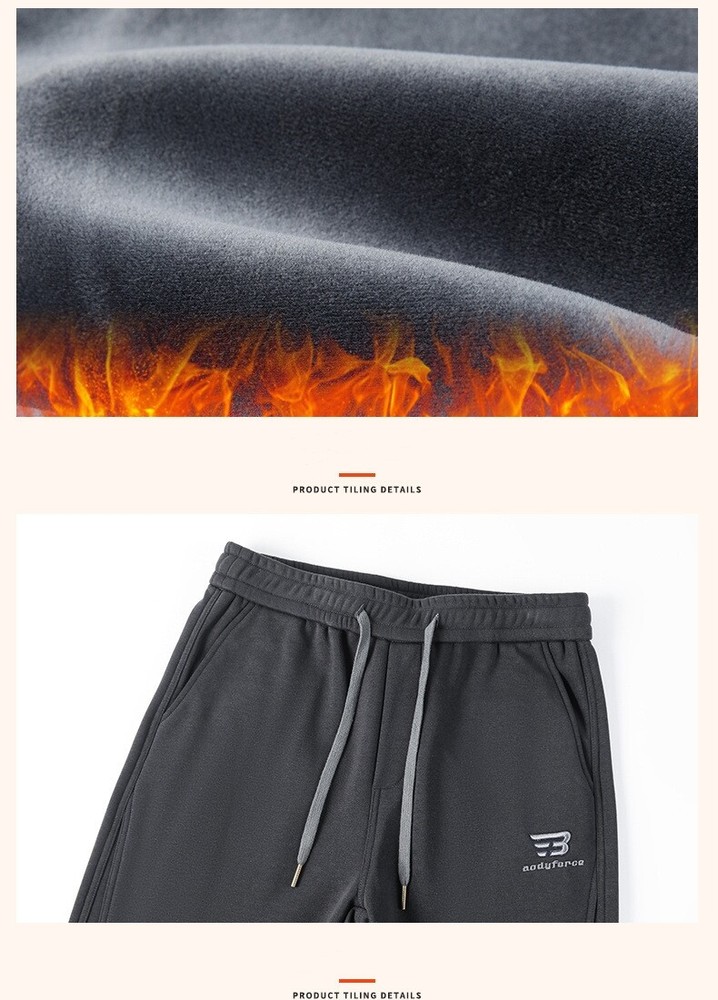 New Mens Tracksuit Bottoms Fleece Joggers Gym Sweatpants Warm Trousers