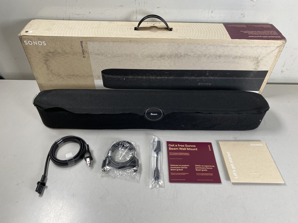 Sonos Beam Gen 2 Soundbar BEAM2US1BKHB - Black - Open box